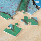 水玉模様ミックスメディアフラワー ジグソーパズル (側面)