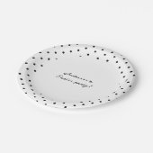 水玉模様ミニマルカスタムリスト ペーパープレート (アングル)