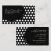 水玉模様モダンチョコレート名刺 名刺 (正面/裏面)