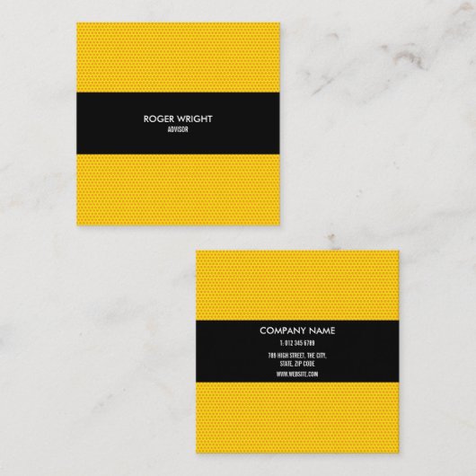 水玉模様モダンプロフェッショナル スクエア名刺 (正面/裏面)