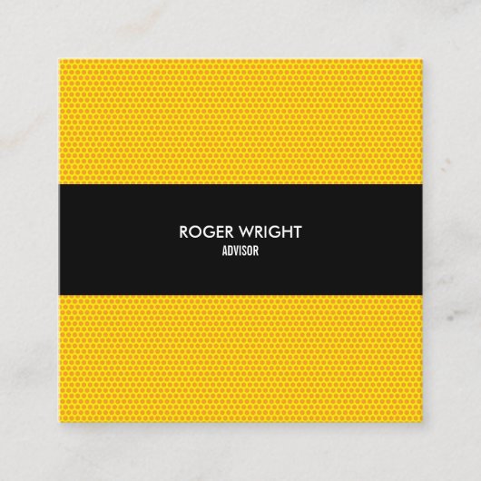 水玉模様モダンプロフェッショナル スクエア名刺 (正面)