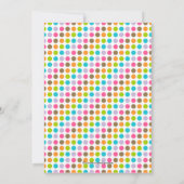 水玉模様モダンベビーガールバプテスマ《キリスト教》洗礼式や命名式 招待状 (裏面)