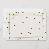 水玉模様モダン写真誕生の告知 案内状 (裏面)