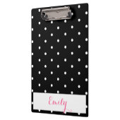 水玉模様モノグラムクリップボード クリップボード (左)
