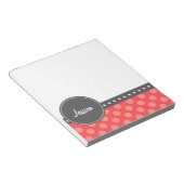 水玉模様モノグラム ノートパッド (アングル)