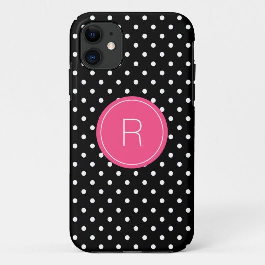 水玉模様モノグラム Case-Mate iPhoneケース (裏面)