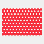 水玉模様ラッピング紙 – 赤と黒の水玉模様 ラッピングペーパーシート (正面3)