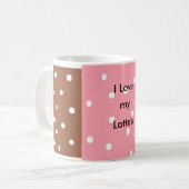 水玉模様ラテ-mag コーヒーマグカップ (正面左)