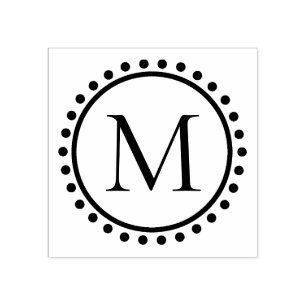 水玉模様リングや輪モノグラム ラバースタンプ