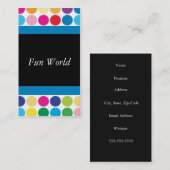 水玉模様レインボーおもしろい 名刺 (正面/裏面)