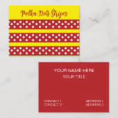 水玉模様レッドイエロー水玉模様 名刺 (正面/裏面)