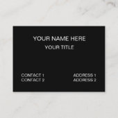 水玉模様円の白黒チェックパターン 名刺 (裏面)