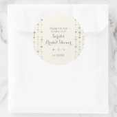 水玉模様列ブライダルウェディングシャワーありがとう ラウンドシール (バッグ)