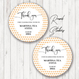 水玉模様卒業 ラウンドシール