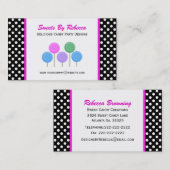 水玉模様及びキャンデーの名刺 名刺 (正面/裏面)