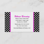 水玉模様及びキャンデーの名刺 名刺 (裏面)