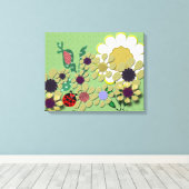 水玉模様園 キャンバスプリント (インサイチュ (ウッドフロア))