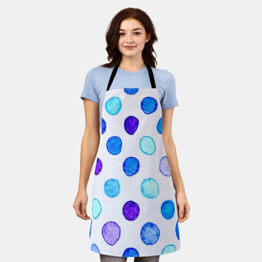 水玉模様型 エプロン (着用した状態)