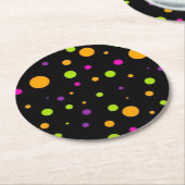 水玉模様型 ラウンドペーパーコースター (アングル)