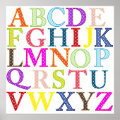 水玉模様学アルファベット ポスター (正面)