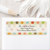 水玉模様差出人住所ラベル ラベル (インサイチュ)