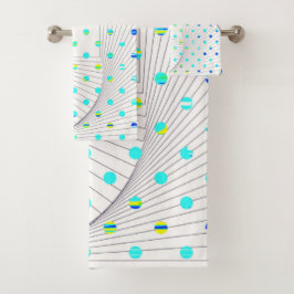 水玉模様幾何学 バスタオルセット