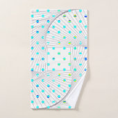 水玉模様幾何学 バスタオルセット (ハンドタオル)