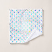 水玉模様幾何学 バスタオルセット (ウォッシュタオル)