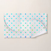 水玉模様幾何学 バスタオルセット (ハンドタオル)