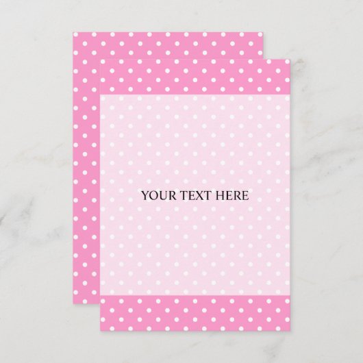 水玉模様招待状(カスタム背景色) 招待状 (正面/裏面)