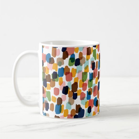 水玉模様数々の: – 色の手絵を描。 コーヒーマグカップ (左)