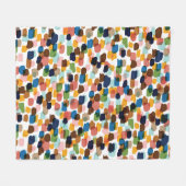 水玉模様数々の: – 色の手絵を描。 フリースブランケット (正面(横))