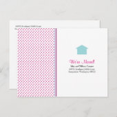 水玉模様新しいホームポストカード 案内ポストカード (正面/裏面)