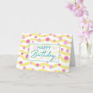 水玉模様旋回誕生日カード カード