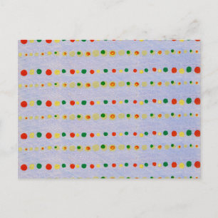 水玉模様日本の木版織物 ポストカード