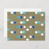 水玉模様日本の木版織物 ポストカード (正面/裏面)