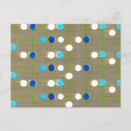水玉模様日本の木版織物 ポストカード