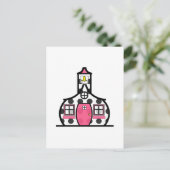 水玉模様校舎 ポストカード (スタンド正面)