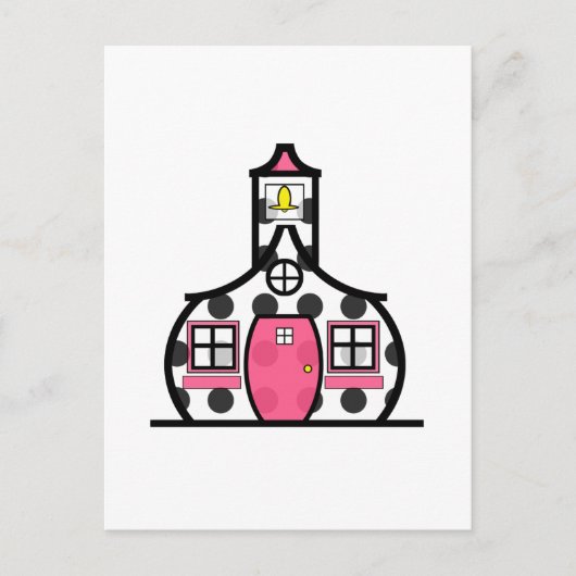 水玉模様校舎 ポストカード (正面)