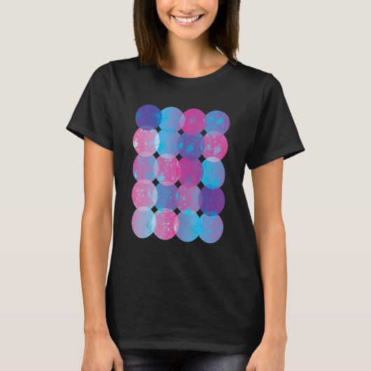 水玉模様水彩抽象芸術銀河系国際化 Tシャツ (正面)