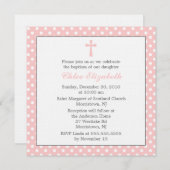 水玉模様洗礼招待状 招待状 (正面/裏面)