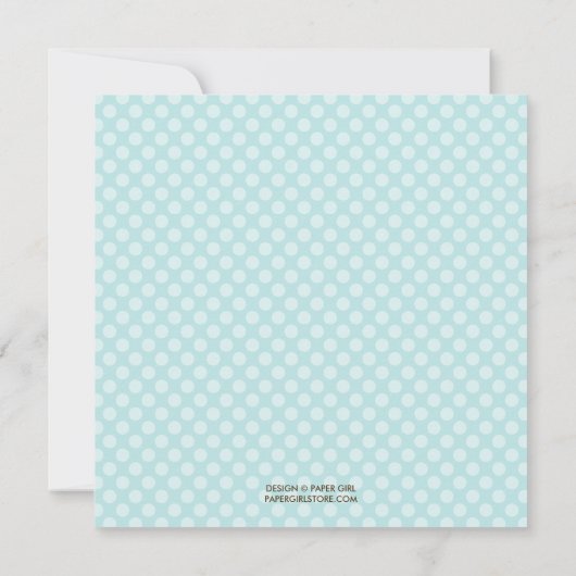 水玉模様洗礼/《キリスト教》洗礼式や命名式招待状 招待状 (裏面)