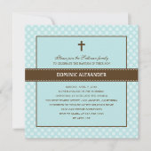 水玉模様洗礼/《キリスト教》洗礼式や命名式招待状 招待状 (正面)