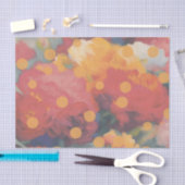 水玉模様牡丹パレードティッシュペーパー 薄葉紙 (クラフト)