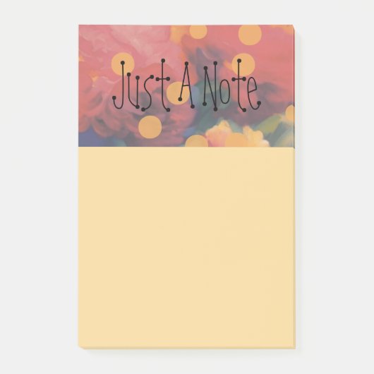 水玉模様牡丹パレード「Just A Note」 ポストイット (正面)