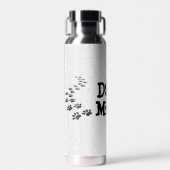 水玉模様犬のママの足跡 ウォーターボトル (正面)