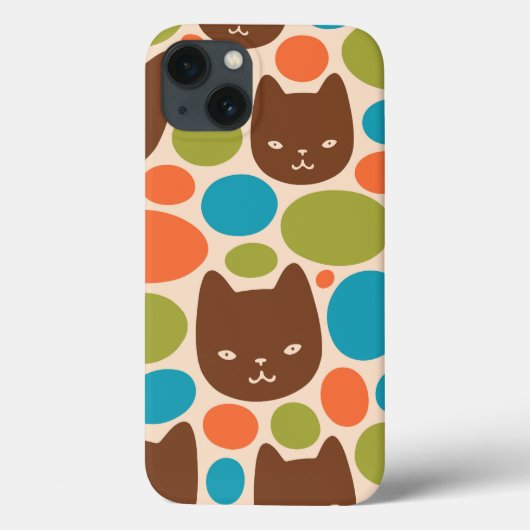 水玉模様猫柄 Case-Mate iPhoneケース (裏面)