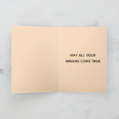 水玉模様猫 |ハッピーバースデーあいさつ文 カード (内部)