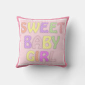 水玉模様甘いベビーガール クッション (裏面)
