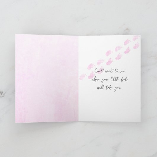 水玉模様生まれたばかりのベビー機器シンボル カード (内部)